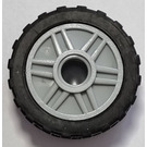 레고 Wheel Rim Ø18 x 14 with Pin Hole with Tire 24 x 14 Shallow Tread (Tread Small Hub) with Band around Center of Tread (55981)