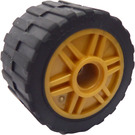 레고 Wheel Rim Ø18 x 14 with Pin Hole with Tire 24 x 14 Shallow Tread (Tread Small Hub) without Band around Center of Tread (55981)