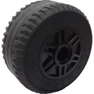 레고 Wheel Rim Ø18 x 14 with Pin Hole with Tire Ø30.4 x 14 (Thick Rubber) (55981)