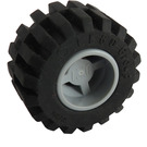 LEGO Wheel Rim Wide Ø11 x 12 with Notched Hole with Tire 21mm D. x 12mm - Offset Tread Small Wide with Bevelled Tread Edge (6014)