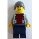 LEGO Wheelchair Minifiguur met Hoodie en Donkerrood Shirt