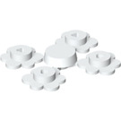 LEGO White 4 Flower Heads on Sprue (3742 / 56750)