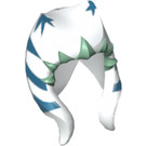 LEGO White Ahsoka Togruta Short Headdress with Blue Stripes and (62762)