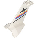 LEGO White Airplane Tail 4 x 7 with Rudder with Airport Logo (4867)