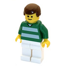 LEGO White and Green Team Player with Number 2 on Back Minifigure