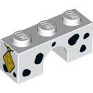 LEGO Wit Boog 1 x 3 met Dalmatian Dots (4490 / 39035)