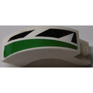 LEGO White Arch 1 x 3 x 2 with Curved Top with Green and Black Pattern (Left) Sticker (6005)