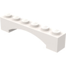 LEGO Vit Båge 1 x 6 Upphöjd båge (92950)