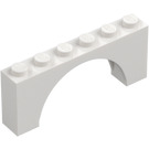 LEGO Wit Boog 1 x 6 x 2 Top met gemiddelde dikte (15254)