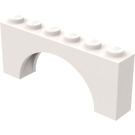 LEGO White Arch 1 x 6 x 2 Thick Top and Reinforced Underside (3307)