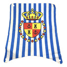 LEGO White Sail with Blue Stripes and Red and Yellow Shield and Crown