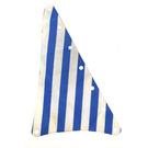 LEGO White Sail 14 x 22 Triangular with Blue Stripes