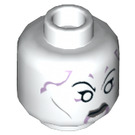 LEGO White Asajj Ventress with White Torso Minifigure Head (Recessed Solid Stud) (3626 / 20589)