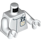 LEGO Wit Assembly Vierkant Dentist Minifig Torso (973 / 76382)