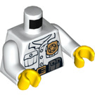 LEGO White Astor City Guard Minifig Torso (76382)