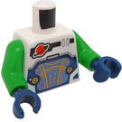 LEGO Wit Astronaut - Fel groen Ruimte Pak Minifiguur Torso (973 / 76382)