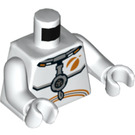 LEGO White Astronaut Minifig Torso (973 / 76382)