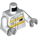 LEGO Wit Audi Team Bestuurder Minifiguur Torso (973 / 76382)