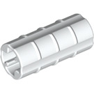 LEGO Wit As Connector (Geribbeld met 'x'-vormig gat) (6538)