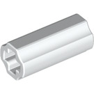 LEGO White Axle Connector (Smooth with 'x' Hole) (59443)