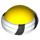 LEGO White Bandana with Black Stripes and Yellow Bald Head (35898)