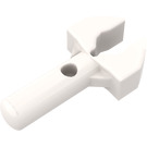 LEGO Blanco Barra 1 con Clip (con hueco en el clip) (41005 / 48729)