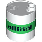LEGO White Barrel 2 x 2 x 2 with 'Allinol' (12119 / 60777)