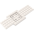 LEGO Weiß Basis 6 x 16 x 2/3 mit Recess und Löcher (52037)