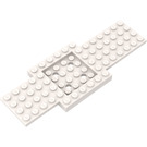 LEGO blanc Base 6 x 16 x 2/3 avec Recess et des trous (52037)