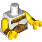 LEGO Blanco Battle Goddess Minifigura Torso (973 / 88585)