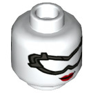LEGO White Batwoman Minifigure Head (Recessed Solid Stud) (3626 / 39479)