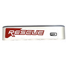 LEGO White Beam 5 with Rescue left Side Sticker (32316)