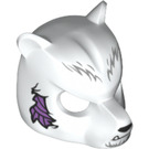 LEGO White Bear Mask with Gray Fur and Lavender Wound (20227)