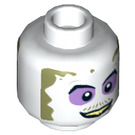 LEGO White Beetlejuice Minifigure Head (Recessed Solid Stud) (3626 / 34320)