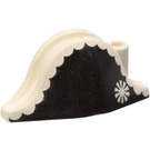 LEGO White Bicorne Pirate Hat with Black Admiral (2528)