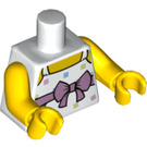 LEGO Vit Birthday Party Flicka Minifigur Kropp (973 / 88585)