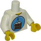 LEGO Weiß Birthday Party Torso (973)