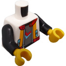 LEGO White Blogger - White Jacket Minifig Torso (973 / 76382)