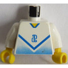 LEGO White Blue and White Football Player with "2" Torso (973)