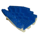 LEGO Weiß Boat Stern 12 x 14 x 5 & 1/3 Hull Inside Assembly - Blau oben (6053)