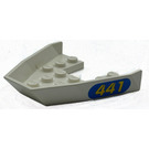 LEGO White Boat Top 6 x 6 with '441' and Blue Oval Sticker (2627)