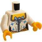 LEGO White Bodice Torso with Large Blue Bow and Laces (973 / 76382)