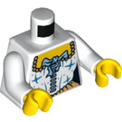 LEGO blanc Bodice Torse avec Grand Bleu Bow et Laces (973 / 76382)