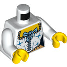 LEGO White Bodice Torso with Large Blue Bow and Laces (973 / 76382)