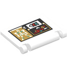LEGO blanc Book Cover avec Mech Diagnostic Screen Autocollant (24093)