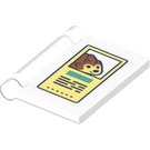 LEGO White Book Cover with Pet Hedgehog Poster Sticker (24093)