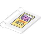 LEGO White Book Cover with Pet Pig Poster Sticker (24093)