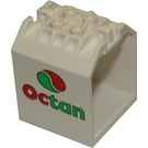 LEGO blanc Boîte 4 x 4 x 4 avec Octan logo (30639)