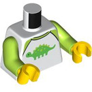 LEGO Weiß Boy - Dinosaurier Shirt Minifig Torso (973 / 76382)