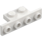 LEGO Weiß Halterung 1 x 2 - 1 x 4 mit abgerundeten Ecken (2436 / 10201)